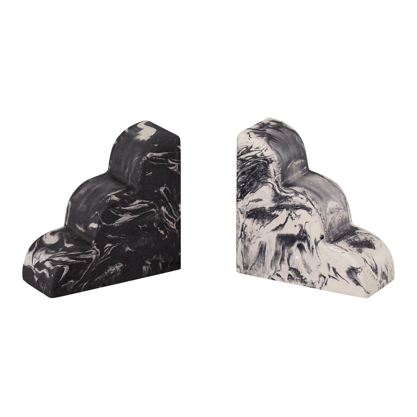 White-Grey Bookends (Set of 2)