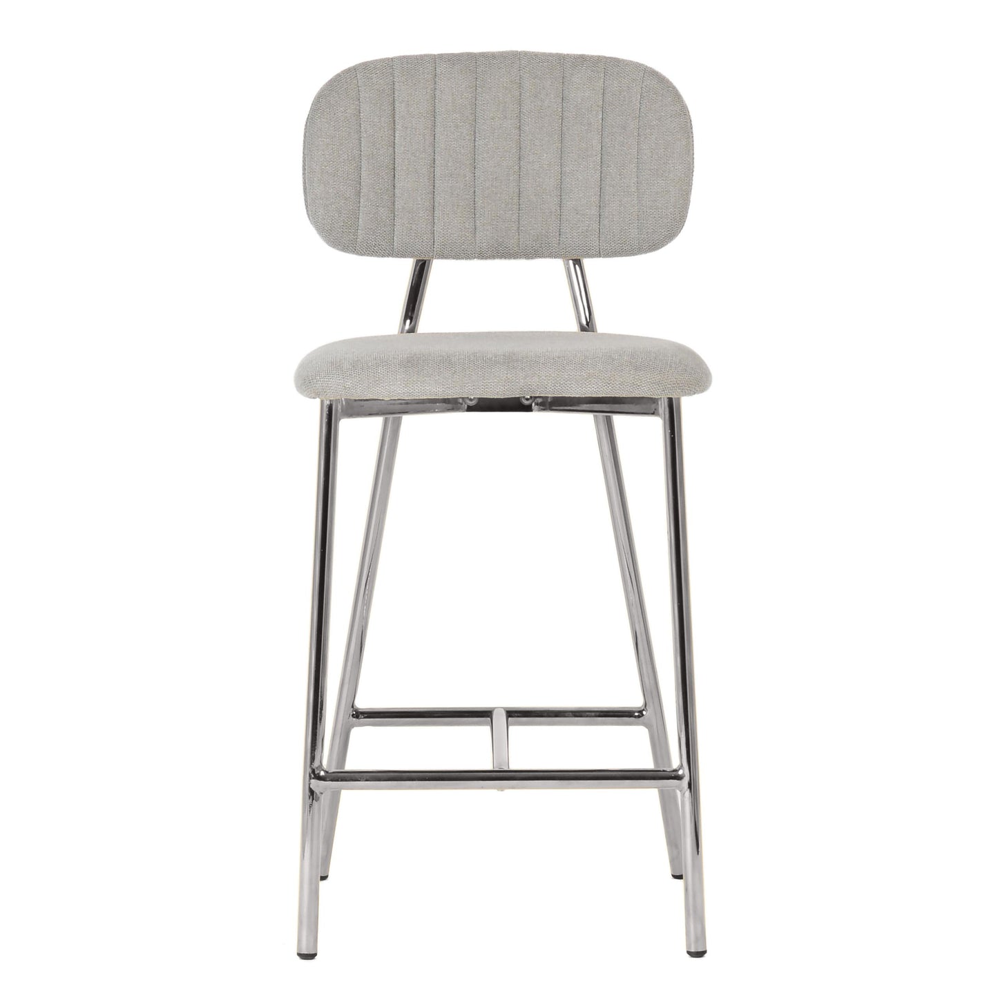 Ariana Grey Counter Stool - Silver Legs (Set of 2)