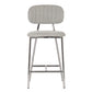 Ariana Grey Counter Stool - Silver Legs (Set of 2)