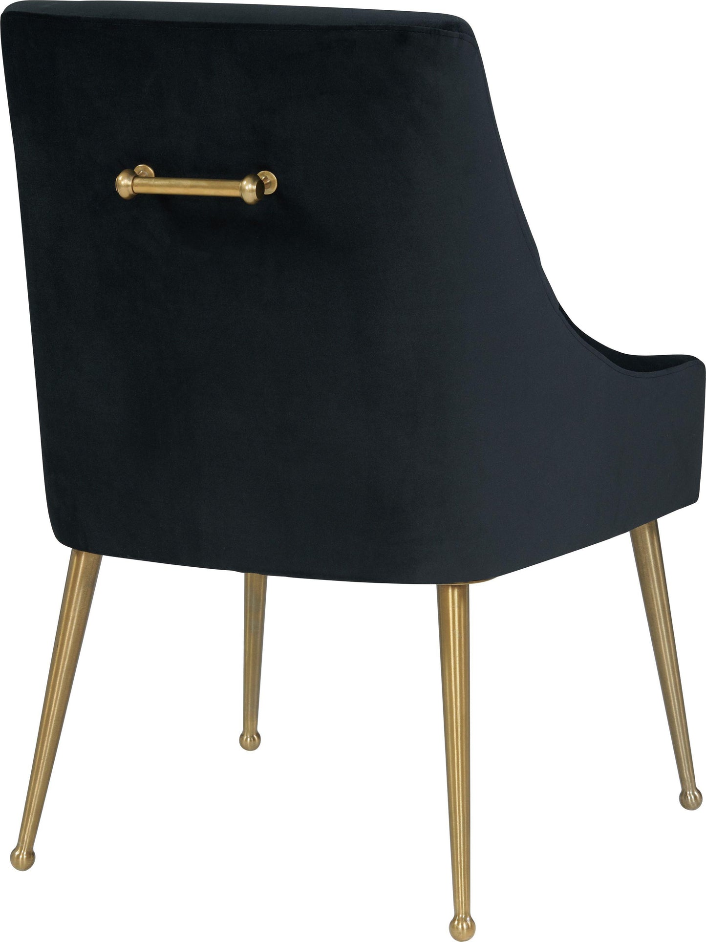 Beatrix Black Velvet Side Chair