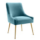 Beatrix Sea Blue Velvet Side Chair
