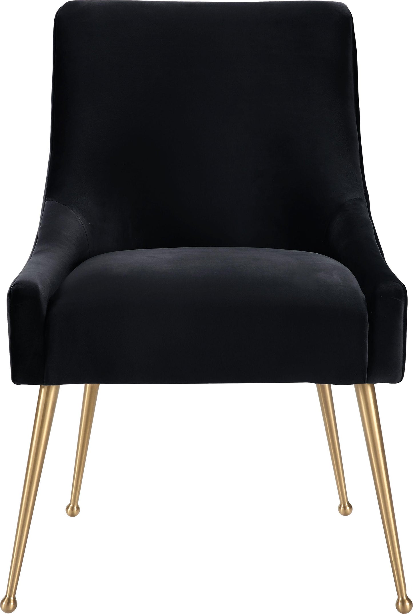 Beatrix Black Velvet Side Chair
