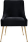 Beatrix Black Velvet Side Chair