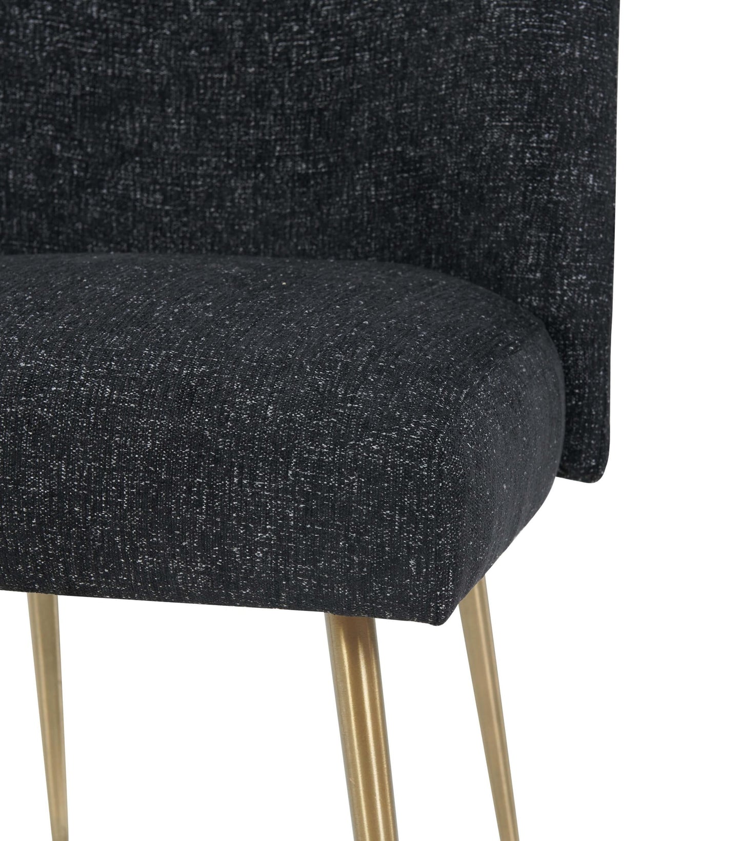 Batik Black Textured Linen Dining Chair
