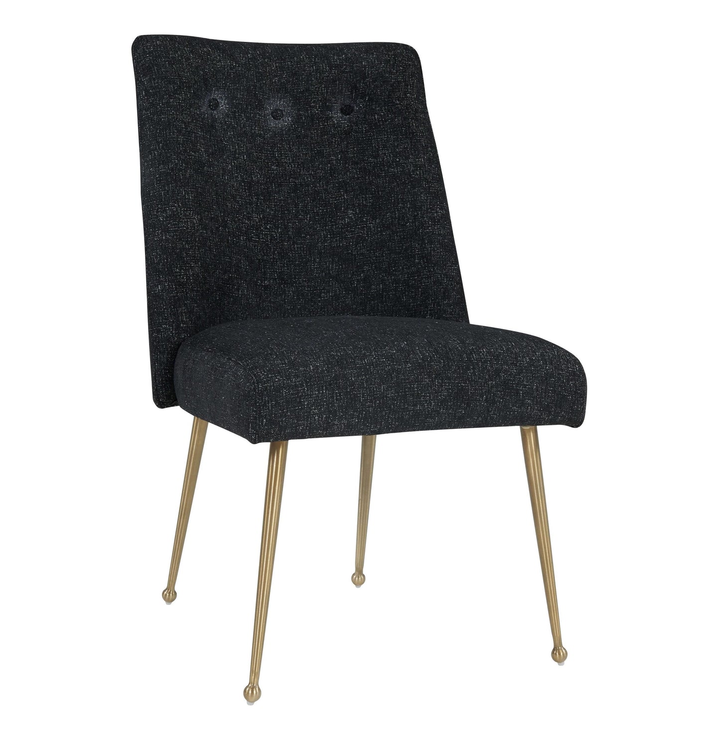 Batik Black Textured Linen Dining Chair