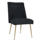 Batik Black Textured Linen Dining Chair