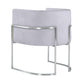Giselle Grey Velvet Dining Chair - Silver Frame by Inspire Me! Home Decor