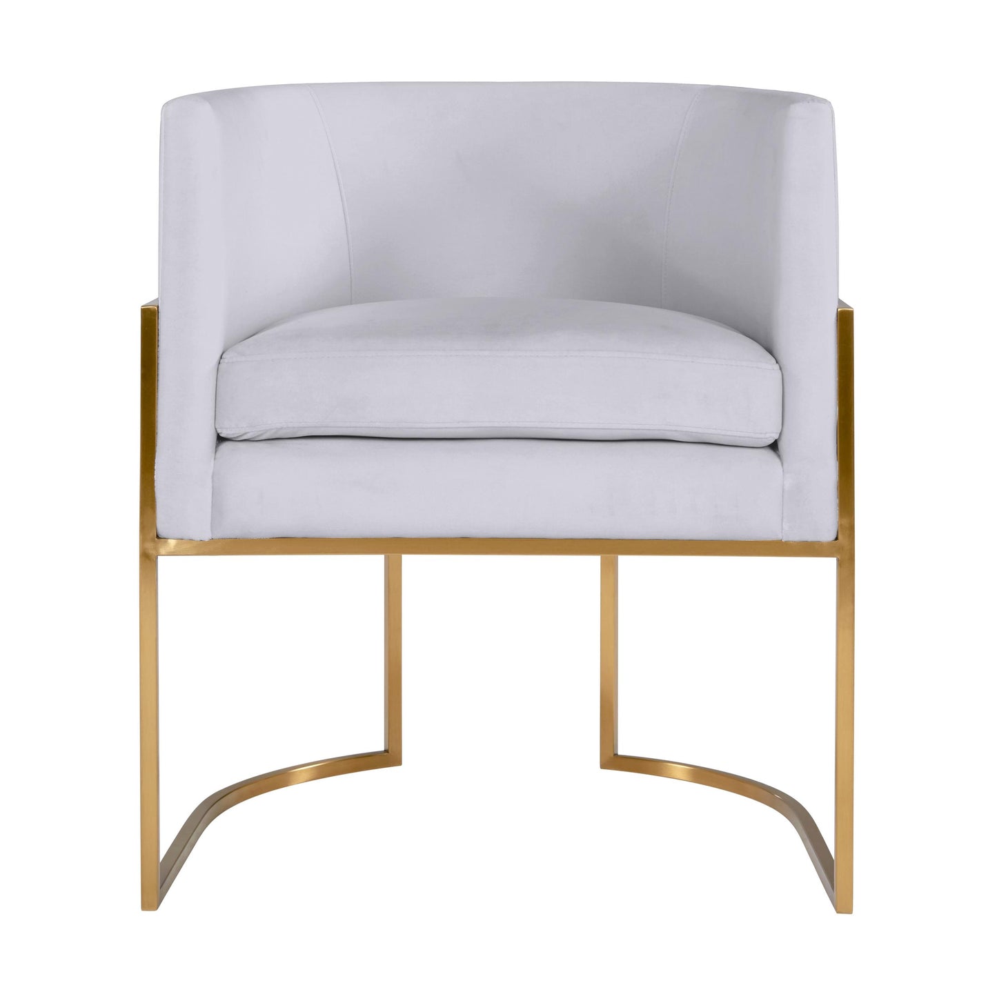 Giselle Grey Velvet Dining Chair - Gold Frame by Inspire Me! Home Decor