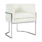 Giselle Cream Velvet Dining Chair - Silver Frame by Inspire Me! Home Decor