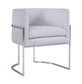 Giselle Grey Velvet Dining Chair - Silver Frame by Inspire Me! Home Decor