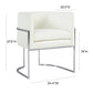 Giselle Cream Velvet Dining Chair - Silver Frame by Inspire Me! Home Decor