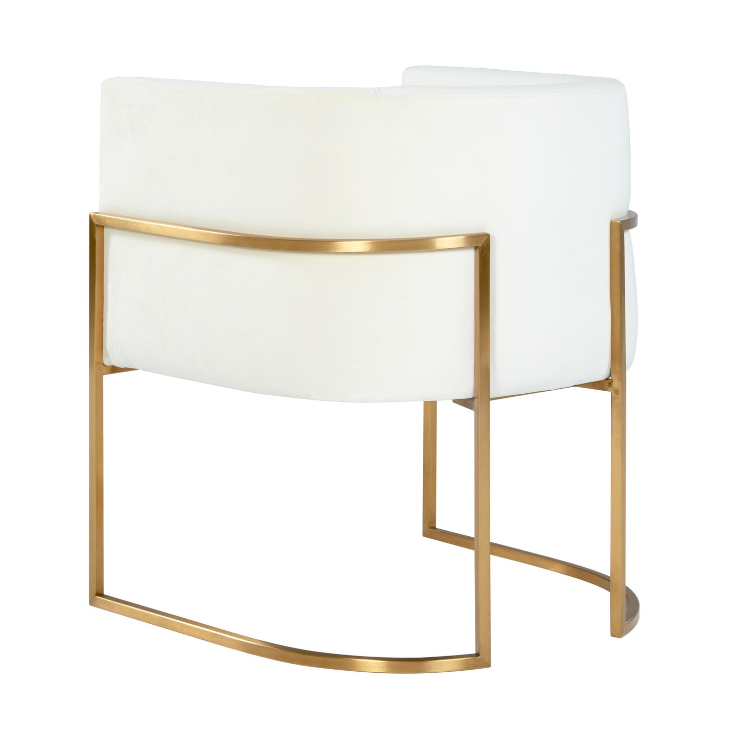 Giselle Cream Velvet Dining Chair - Gold Frame by Inspire Me! Home Decor