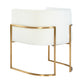 Giselle Cream Velvet Dining Chair - Gold Frame by Inspire Me! Home Decor