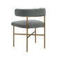 Kim Performance Velvet Chair in Grey