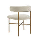Kim Performance Velvet Chair in Cream