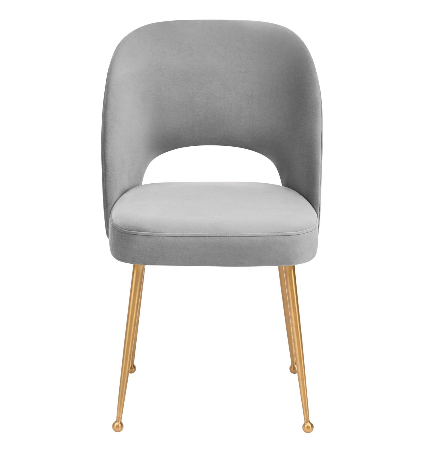 Swell Light Grey Velvet Chair