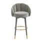 Myla Light Grey Swivel Bar Stool