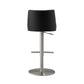 Reagan Black and Silver Adjustable Stool