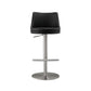 Reagan Black and Silver Adjustable Stool