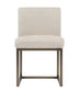 Haute Beige Linen Chair in Brass