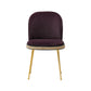 Harley Eggplant Velvet Dining Chair