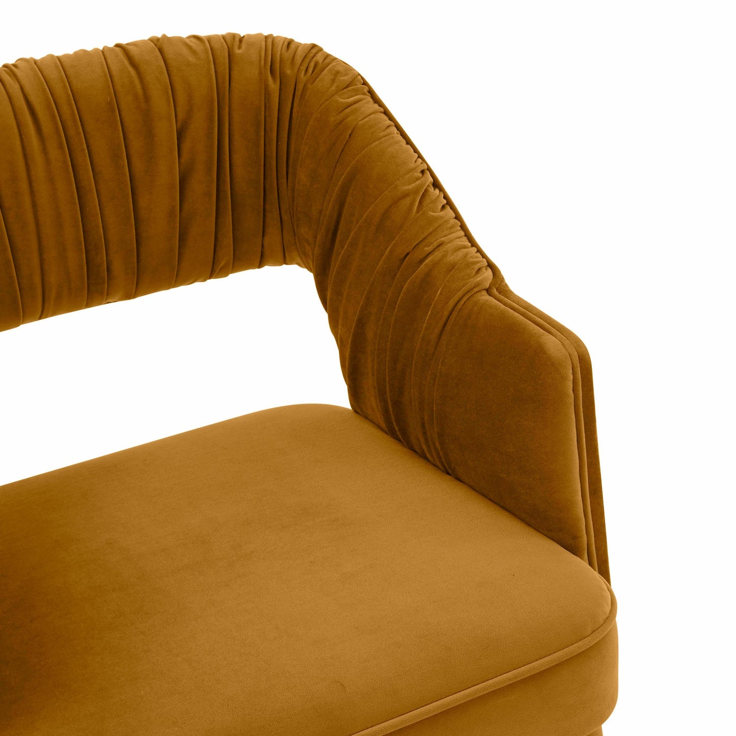 Zora Turmeric Velvet Dining Chair