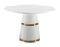 Rosa White 47" Round Dining Table