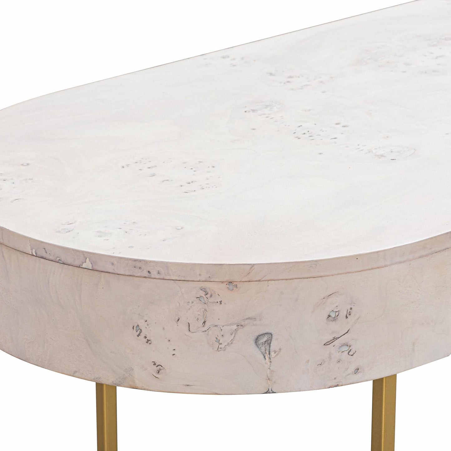Brandyss White Burl Console / Desk