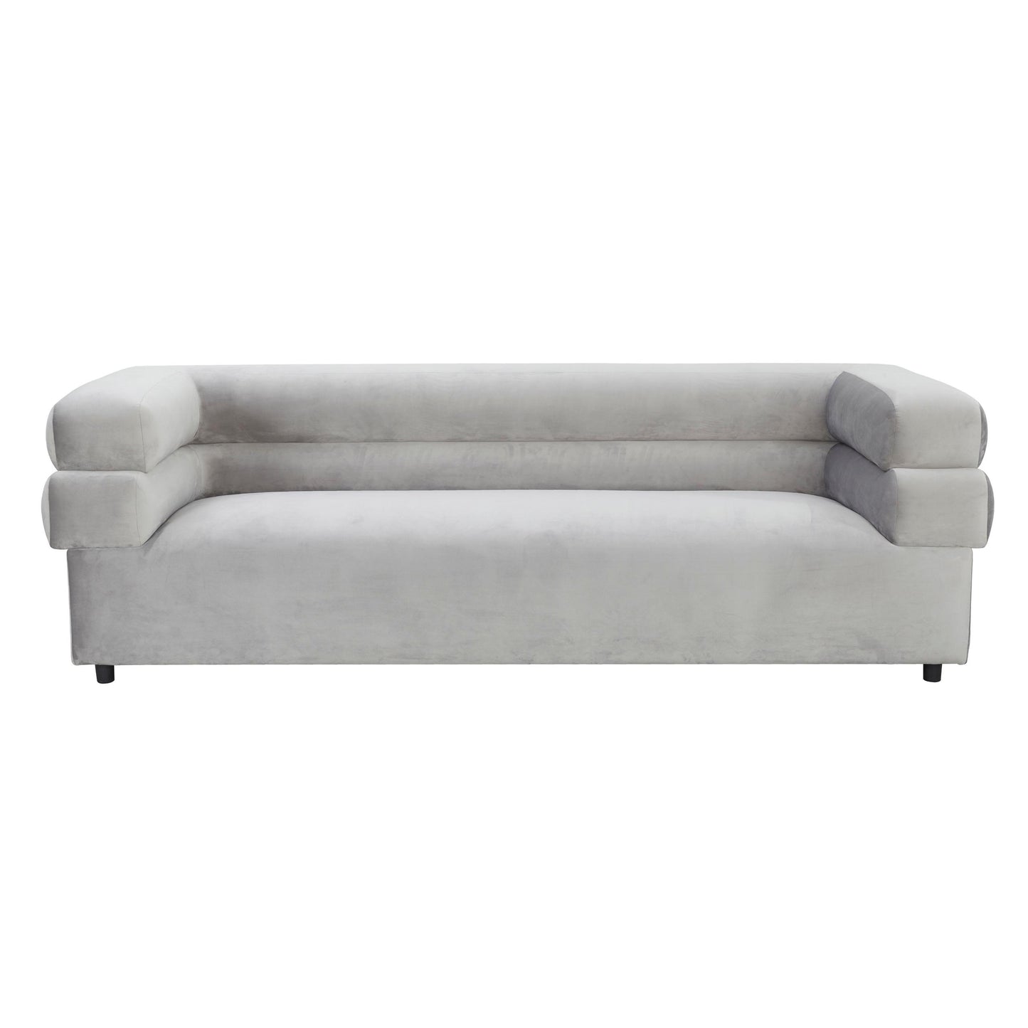 Elsa Light Grey Velvet Sofa by Inspire Me! Home Decor
