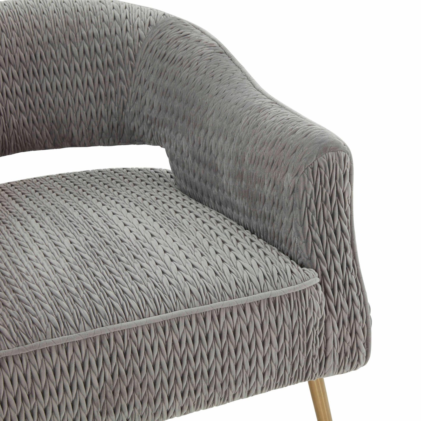 Diana Grey Velvet Accent Chair by Inspire Me! Home Decor