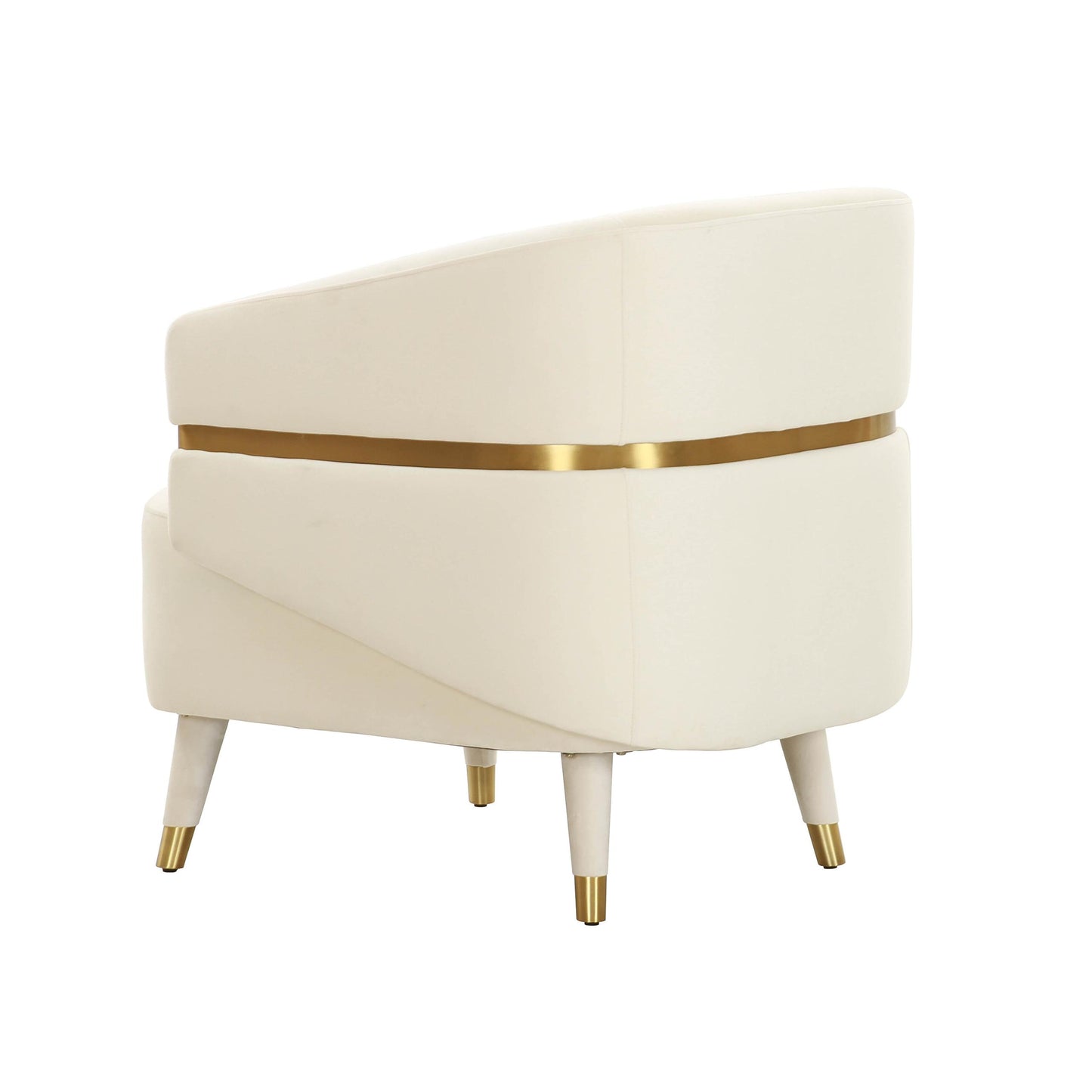 Ayla Cream Velvet Accent Chair by Inspire Me! Home Decor