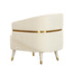 Ayla Cream Velvet Accent Chair by Inspire Me! Home Decor