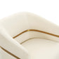 Ayla Cream Velvet Accent Chair by Inspire Me! Home Decor