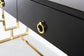 Audrey Grey Lacquer Desk
