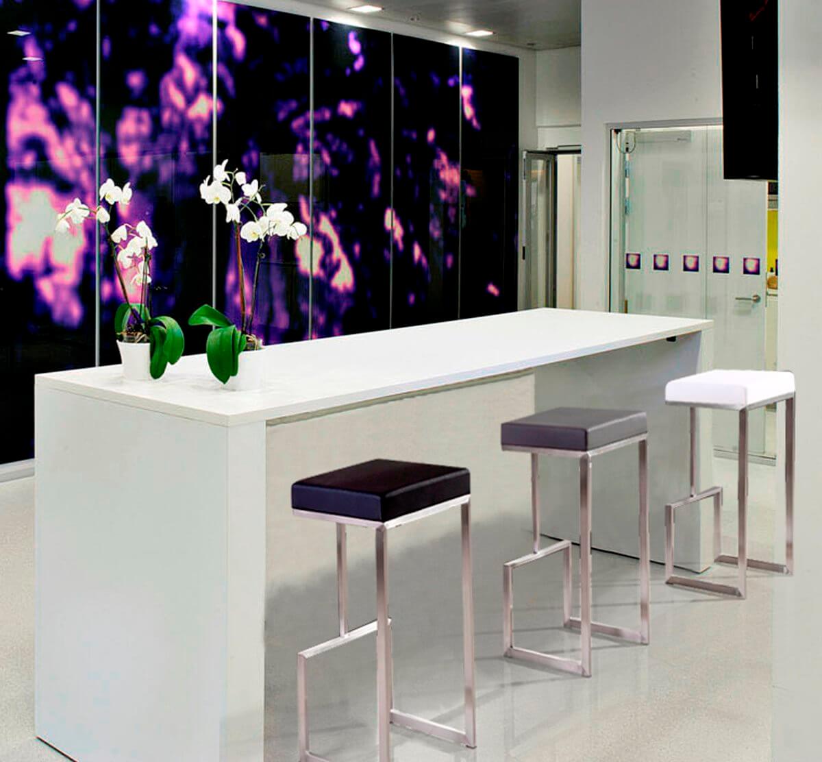 Ferrara Grey Steel Barstool (Set of 2)