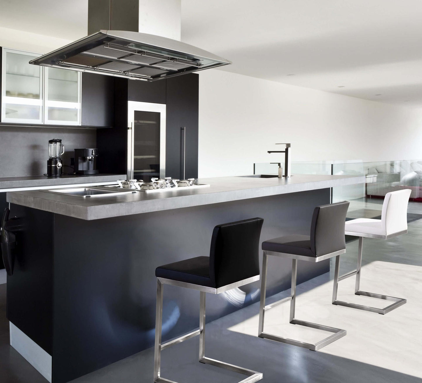 Parma Grey Steel Counter Stool (Set of 2)