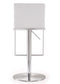 Amalfi White Stainless Steel Barstool