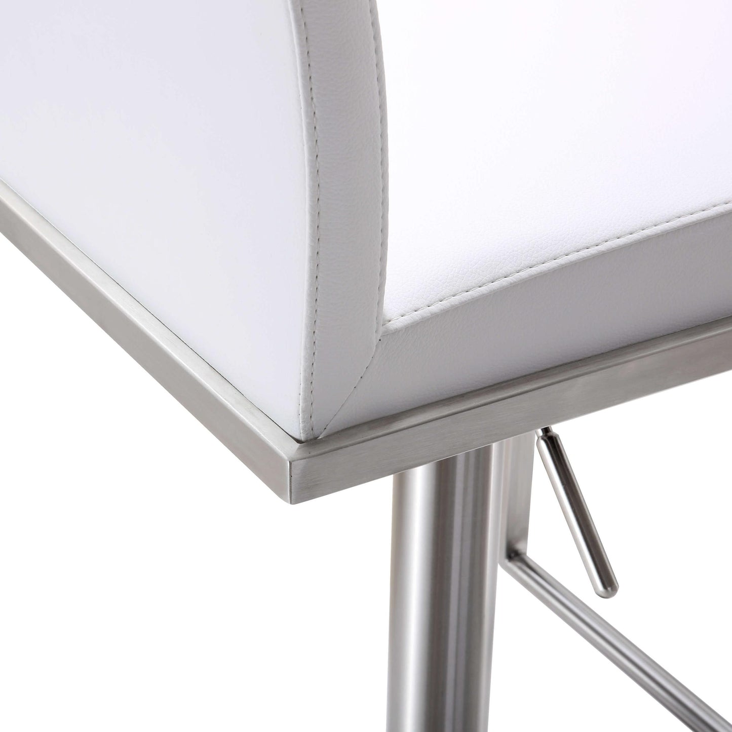 Amalfi White Stainless Steel Barstool