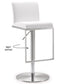 Amalfi White Stainless Steel Barstool