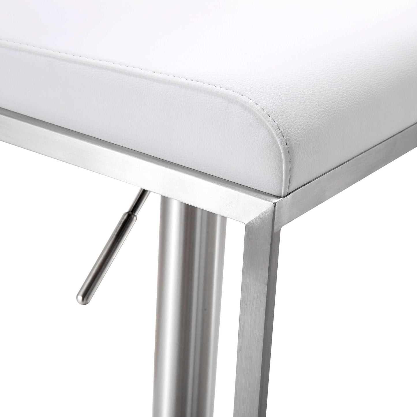 Amalfi White Stainless Steel Barstool