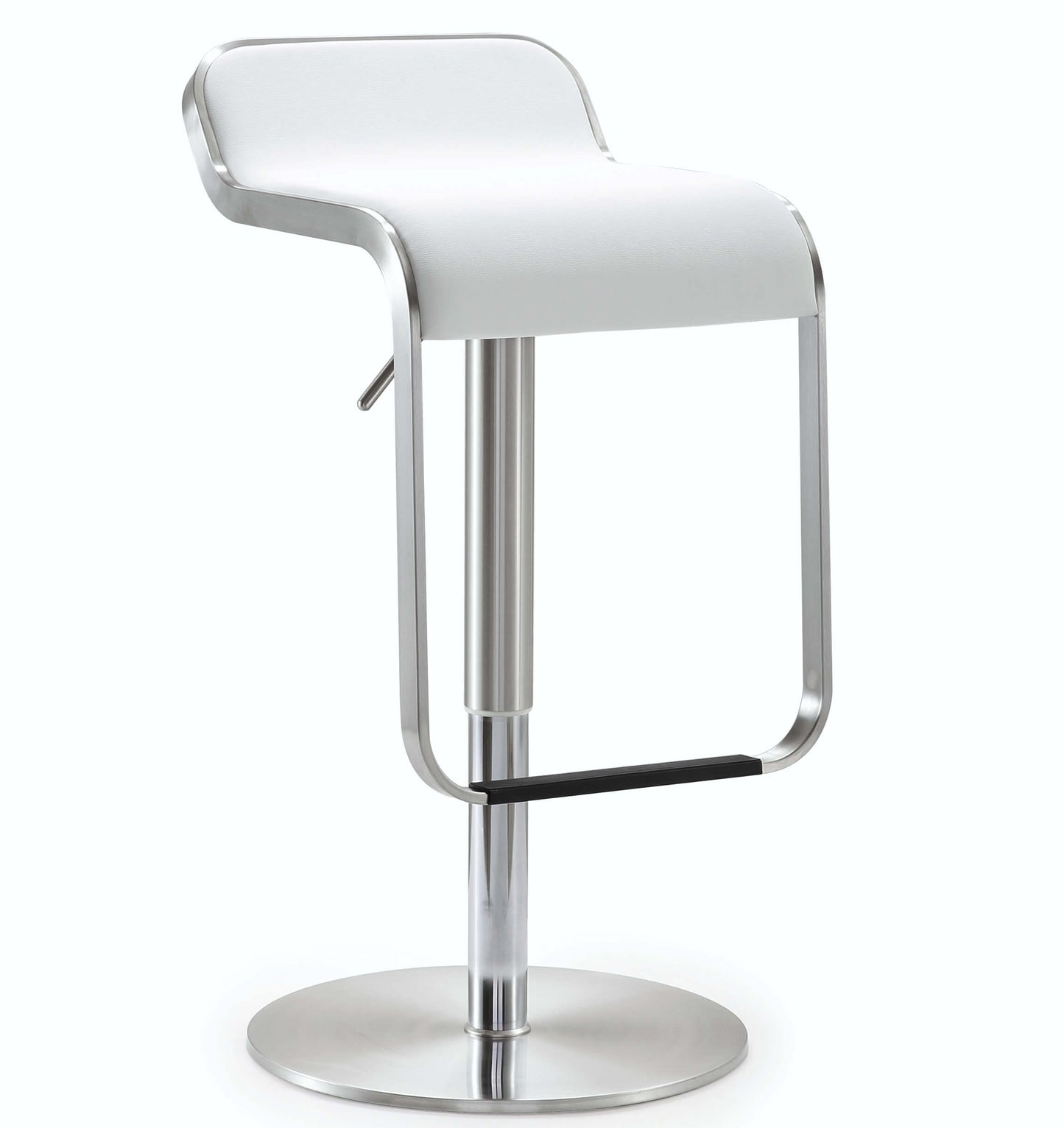 Napoli White Stainless Steel Barstool