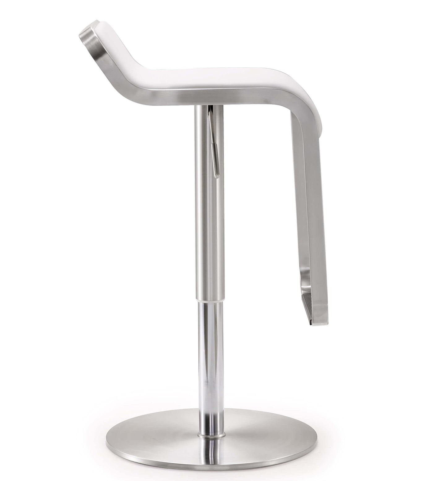 Napoli White Stainless Steel Barstool