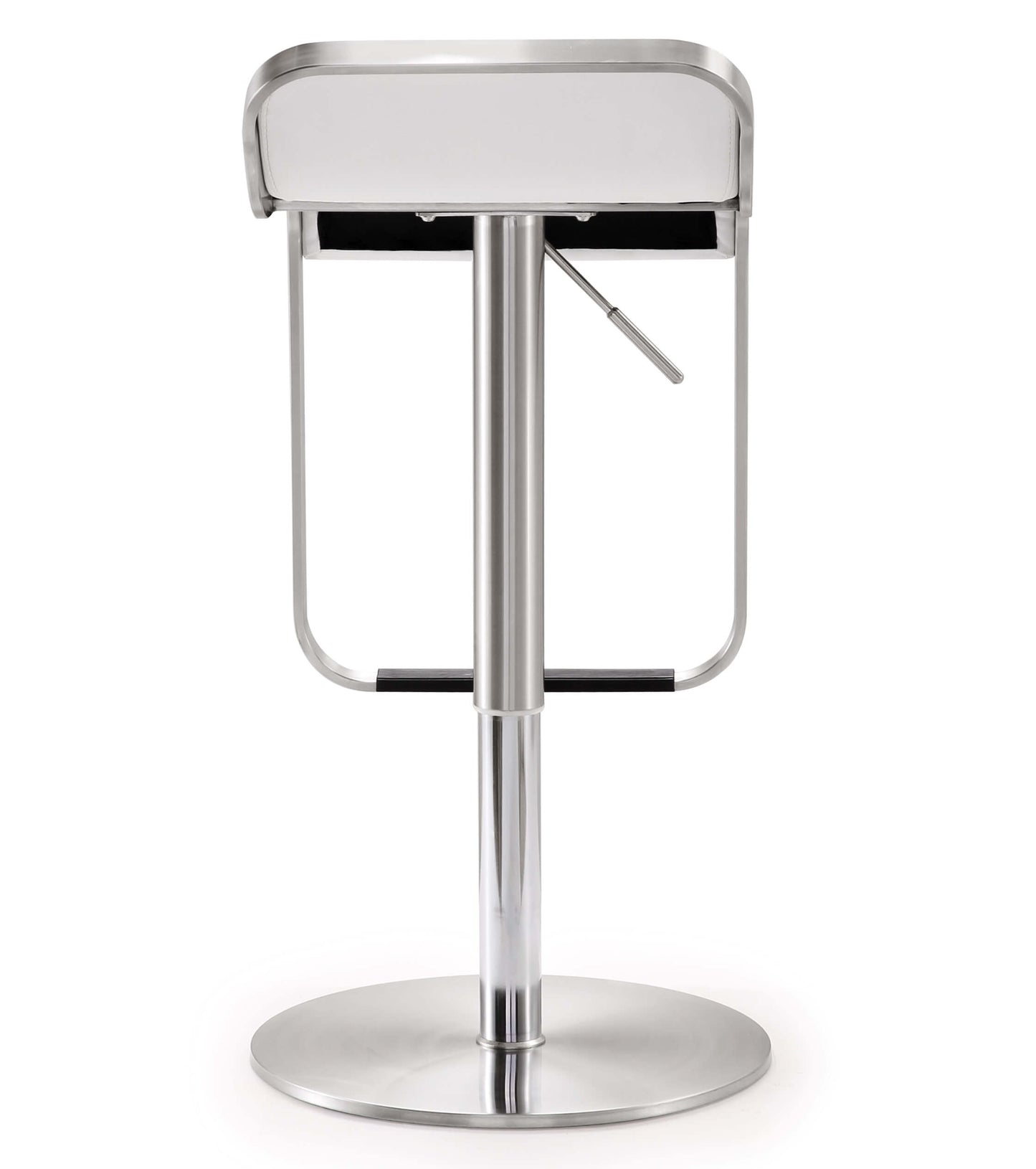 Napoli White Stainless Steel Barstool