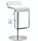 Napoli White Stainless Steel Barstool