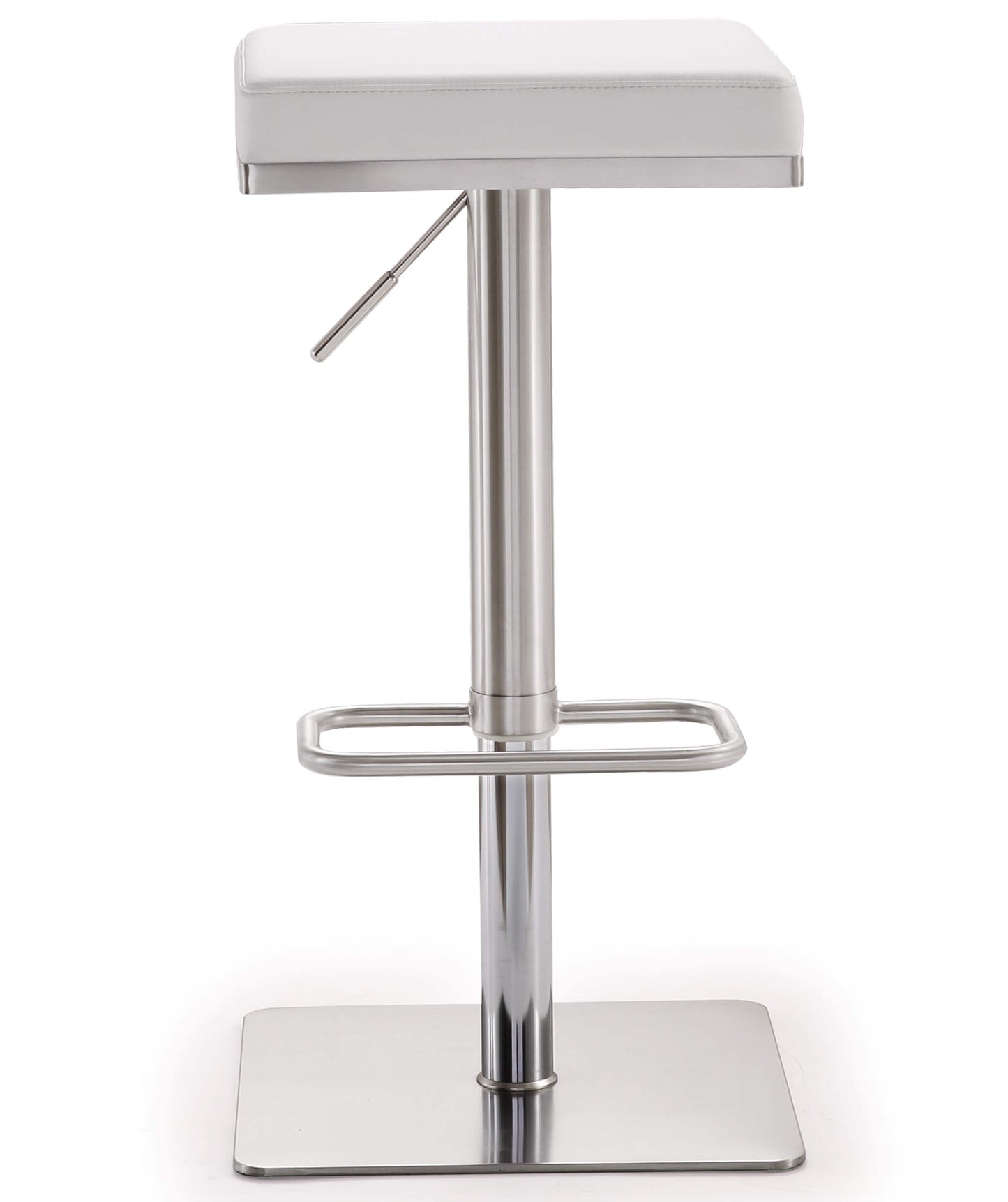 Bari White Stainless Steel Barstool