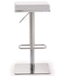 Bari White Stainless Steel Barstool