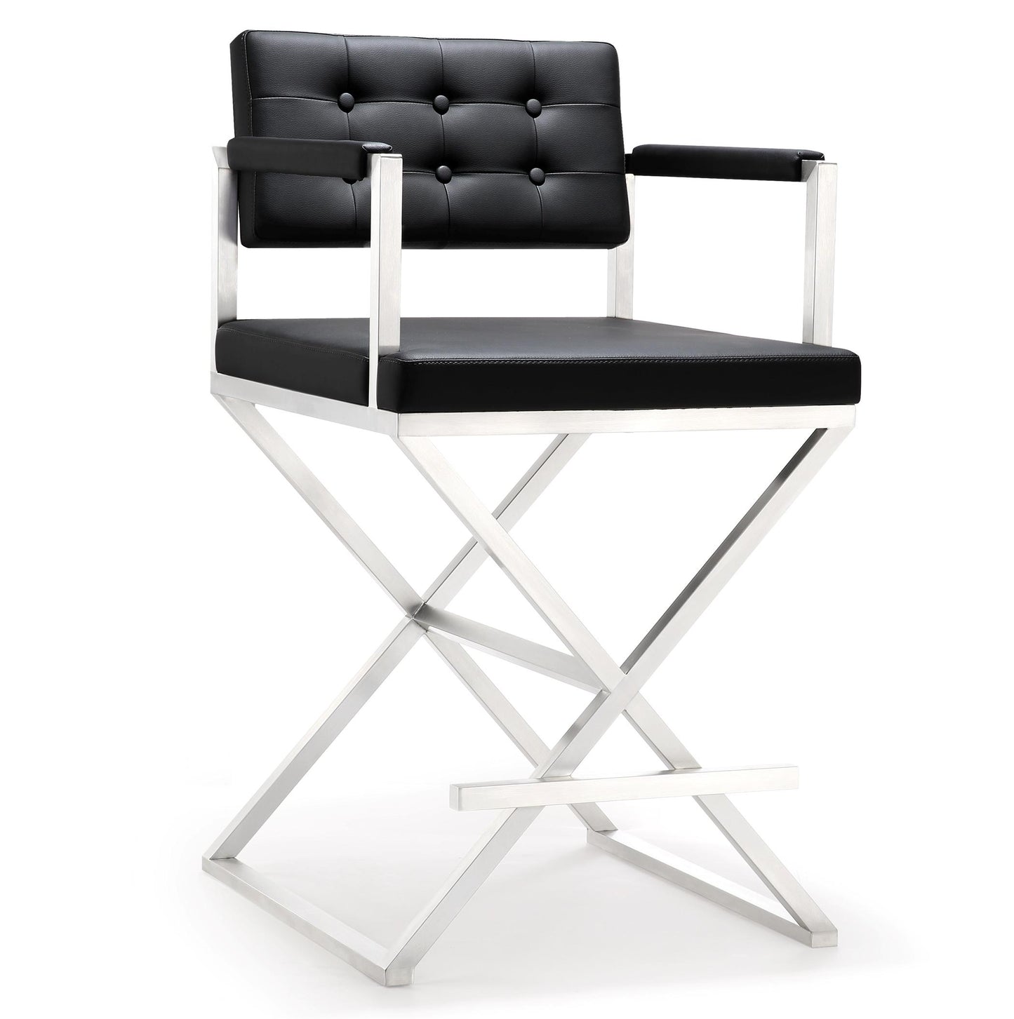 Director Black Steel Counter Stool