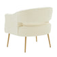 Diana Cream Velvet Accent Chair by Inspire Me! Home Decor
