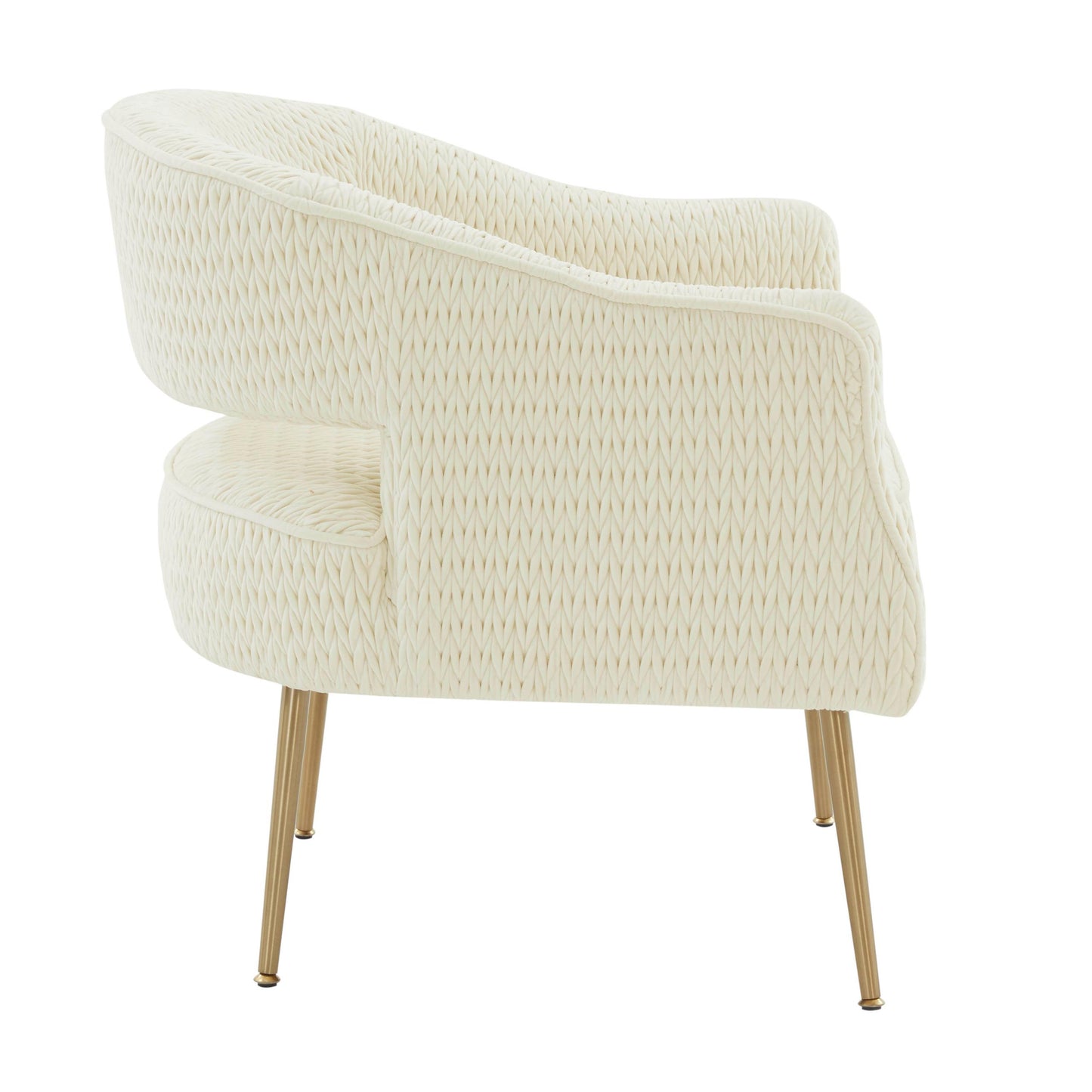 Diana Cream Velvet Accent Chair by Inspire Me! Home Decor