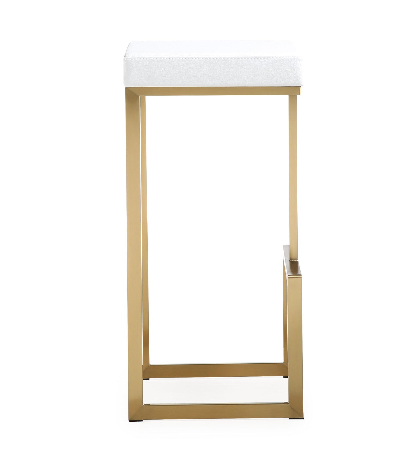 Ferrara White Gold Steel Barstool (Set of 2)